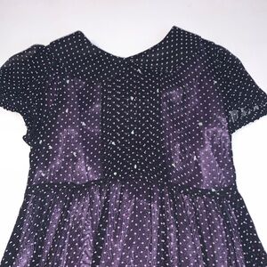April Cornell Black and Purple Dress